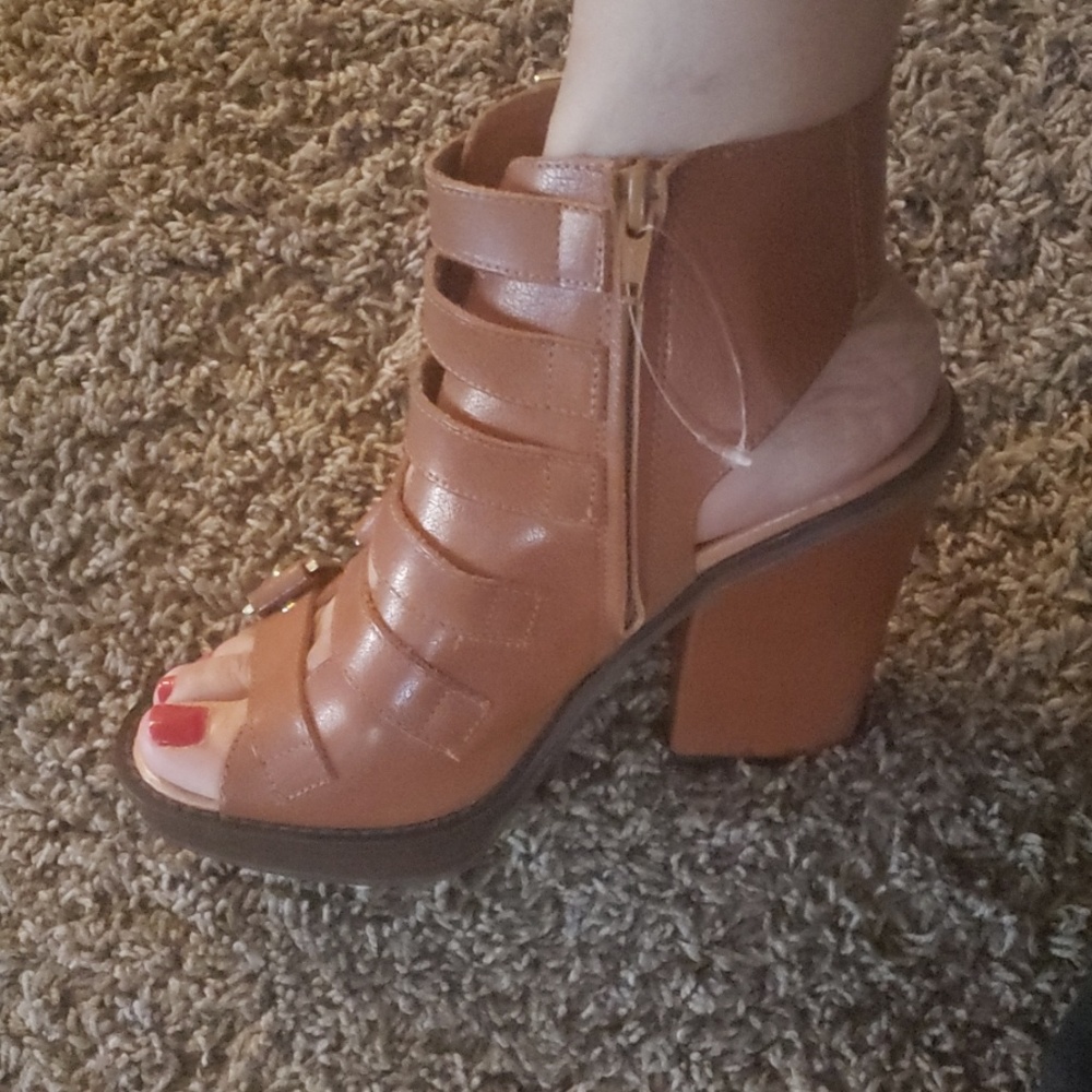 Aldo Leather Platform Strap Gladiator Bootie - image 2